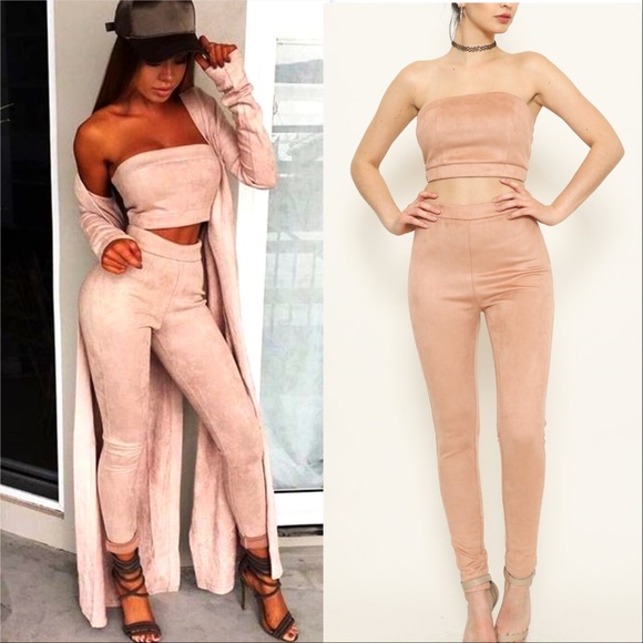 CRYSTAL Dusty Pink 2 Piece Set - Picture 2 of 4